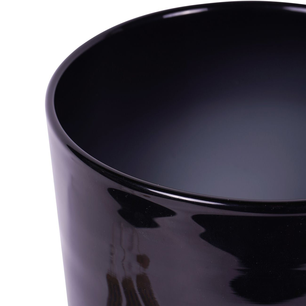 Noir Glass Votive Vase with Wooden Base Large